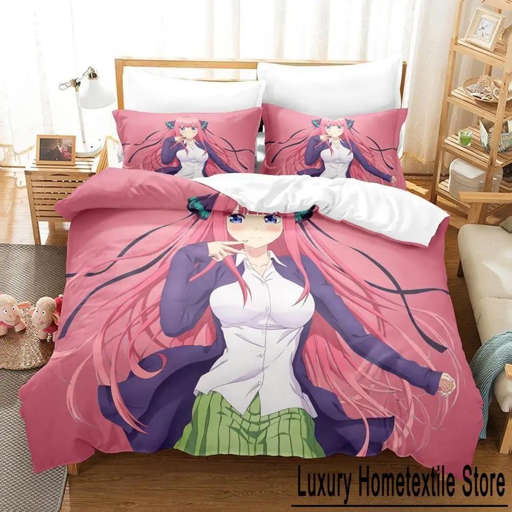 The Quintessential Quintuplets Bettwäsche-Set Einzelbett Twin Full Queen King Size Bettset Aldult Kind Schlafzimmer Bettbezug Sets 3D Anime