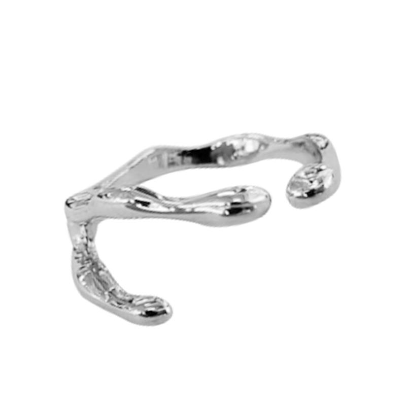 

Opal Irregular Rings Y2K White Simple Flower Opening Ring Hollow Aesthetic Vintage Jewelry Finger Rings For Women Girls