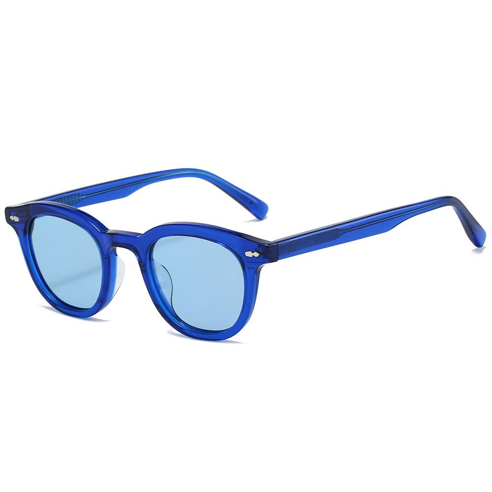 Personalized Oval Thick Frame Glasses Frame Street Shooting Literary Retro Material Plate Sunglasses
