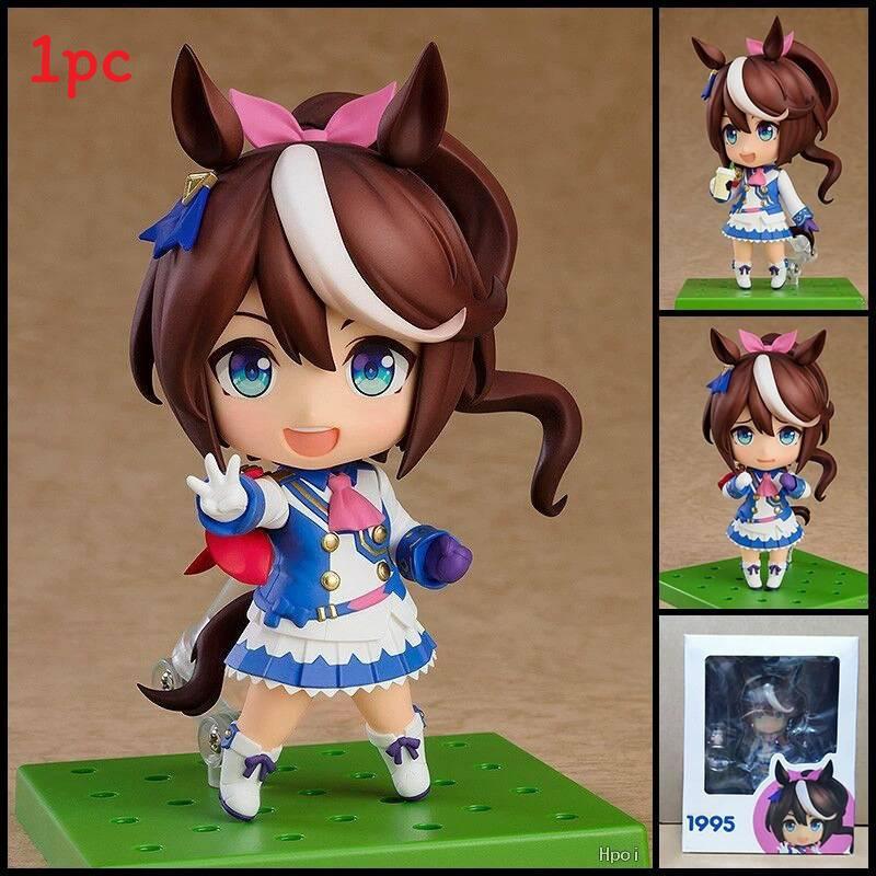 Uma Musume Pvc Figure Model Toy With Interchangeable Faces For Collectors And Fans