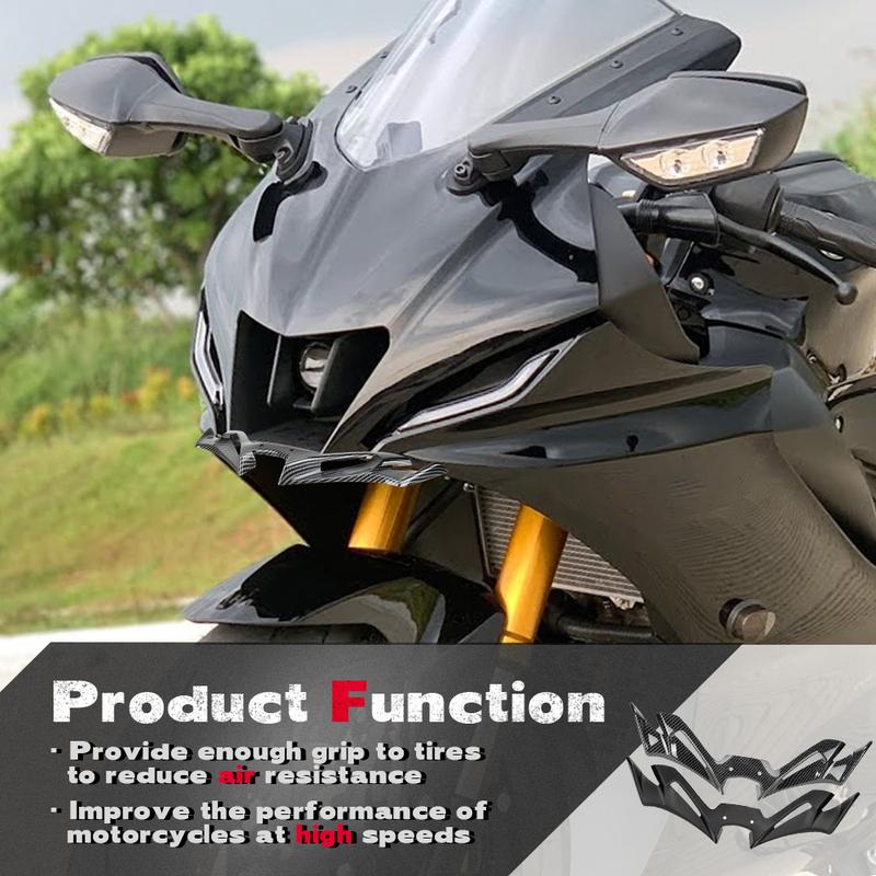 For YAMAHA YZF-R3 YZF-R25 2019-2023 Aerodynamic Motorcycle Front Fairing Winglets Cover Carbon Fiber Protection Guards 2020 2022
