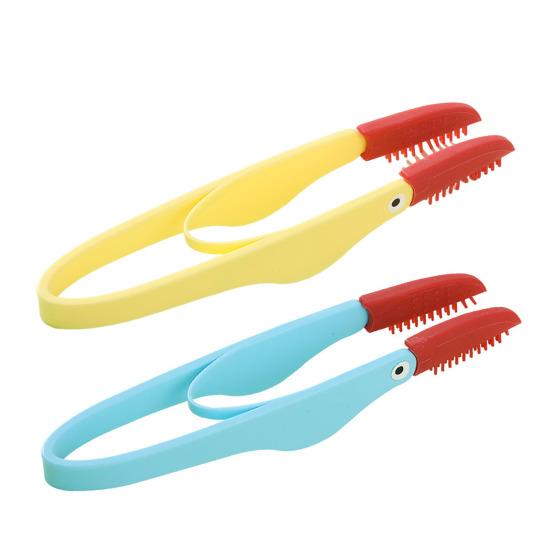 Pet Eye Care Brush Soft Silicone Tear Stain Remover Comb Dogs Eye Cleaner Brush with Anti-Slip Handle Gentle Pet Grooming Tool