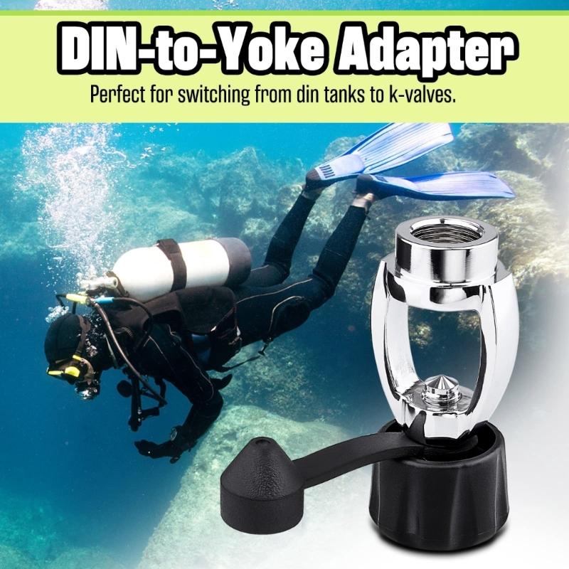 Brass DIN Regulator to Yokes Converter Scubas Diving Din to Yokes Adaptor 5/8 Thread Quick Joint Connector Enduring
