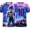 2026 Summer Dragon Ball Retro Fitness T-shirt Men's Oversized 3D Printed Short-sleeved Family Unisex Children's Sports Shirt