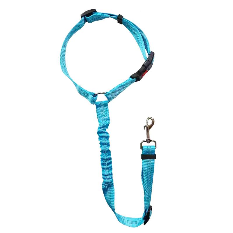Reflektierender Hunde-Sicherheitsgurt für Auto, Hunde-Autogeschirr-Sicherheitsgurt verstellbar mit elastischem Bungee-Puffer, 2in1 Haustierleine Rückhaltesystem Hunde-Sicherheitsleine