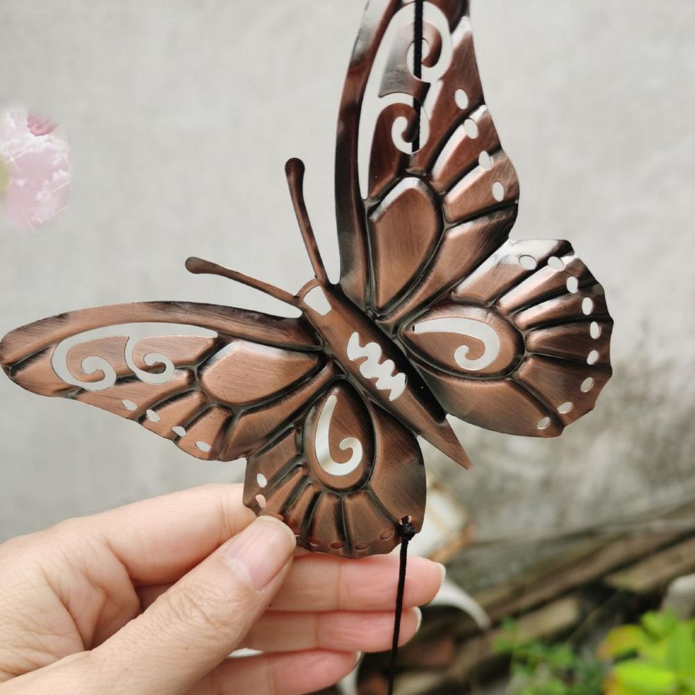 Creative Butterfly Bird Angel Wind Chimes Outdoor Hanging Decor Crisp Sound Tube Wind Chime Pendant