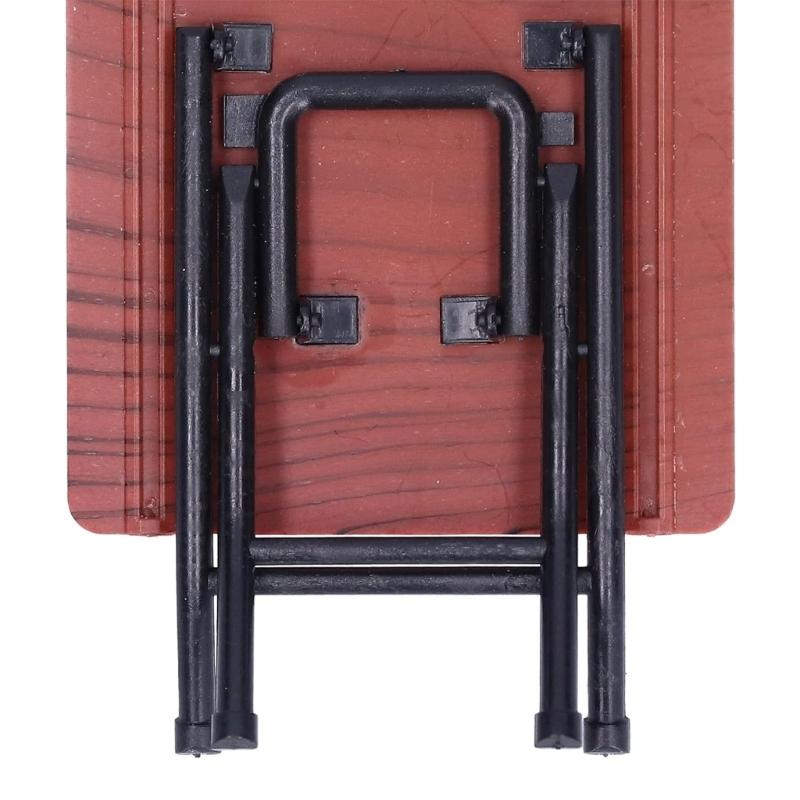 Collapsible Miniature Table And Chairs Set Realistic 1/12 Dollhouses Accessories With Detailing