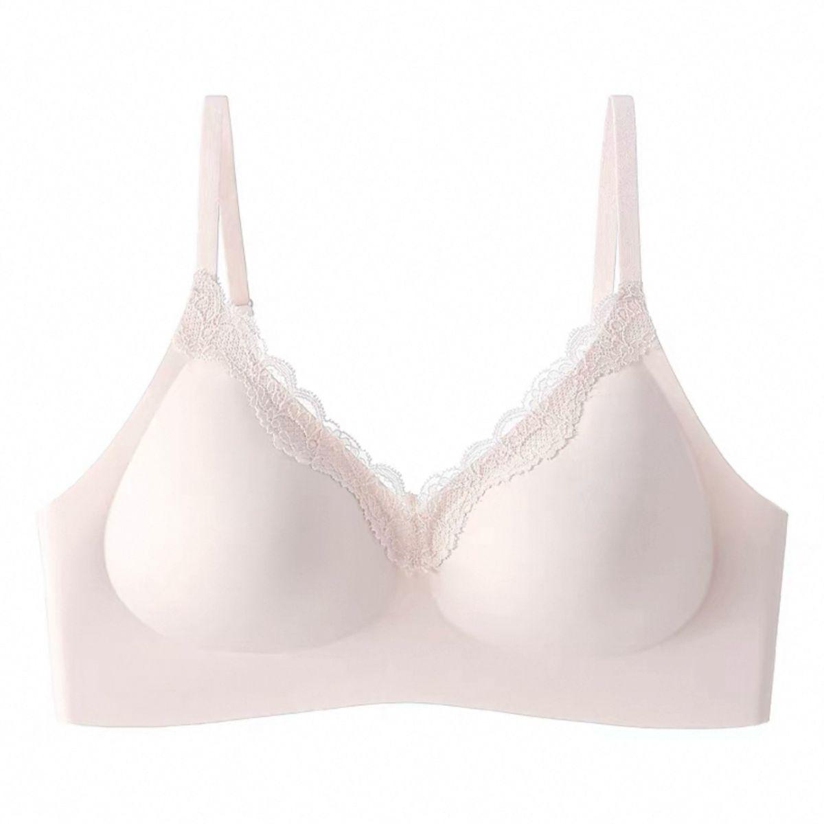 

Seamless Cool Feeling Women s Thin Push-Up Side Boob Control Bra 32/70 світло-рожевий колір