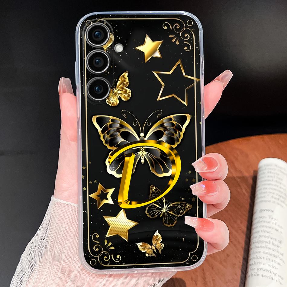 For Samsung Galaxy S25 Plus Ultra S25 Edge S25FE Phone Case Fashion Star Letters Lightweight Shell Soft TPU Clear Silicone Funda