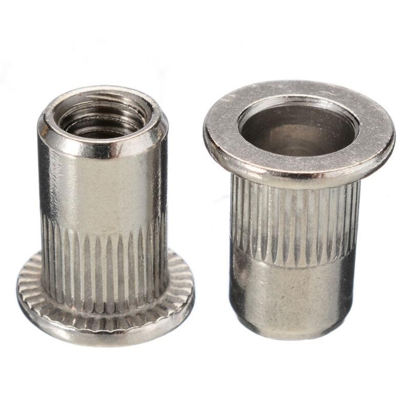 Rivet Nut Insert Stainless Steel Thread 50Pcs Flat Head Insert M6-M10 Nut
