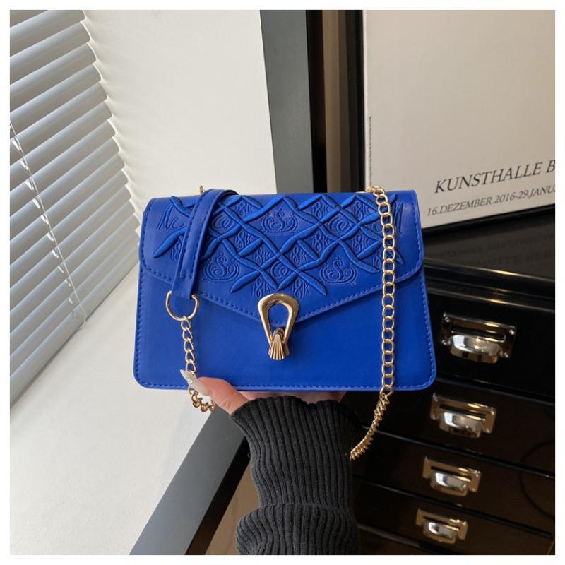 Heavy Industry Embroidery Portable Small Square Bag Women's Highend Fashion Versatile Shoulder Bag Casual Messenger Bag Women's Bag