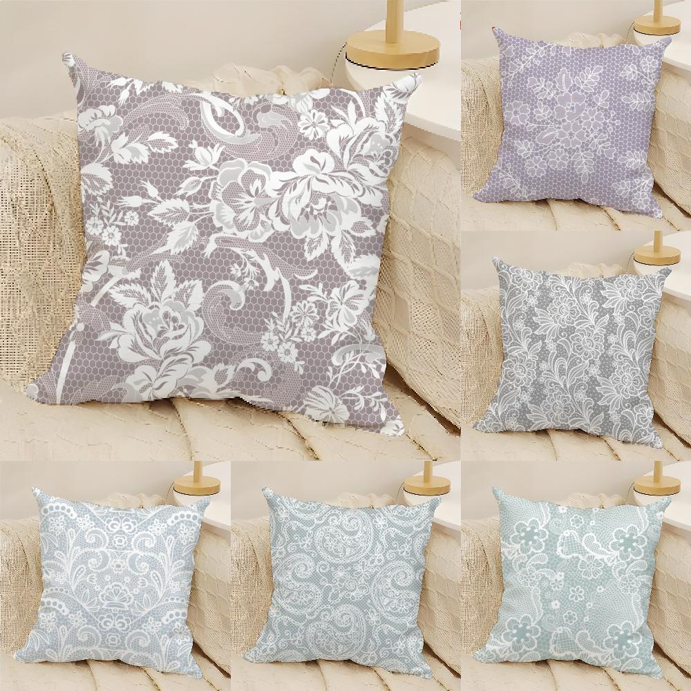 Lace pattern Pillow Case Home Living Room Decoration Linen Pillow Cases Cushion Cover