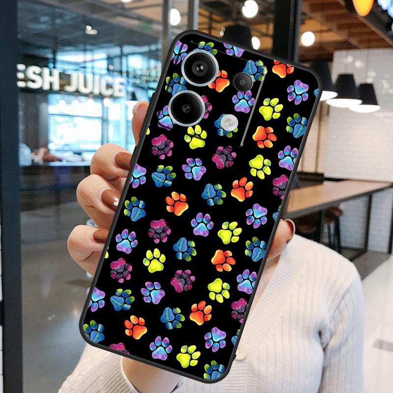 Hundepfote Pfote Buntes Muster Hülle Für Xiaomi Redmi Note 11 9 10 12 13 Pro Plus 9S 10S 11S 12S Remdi 13 12 C 9C 10C Abdeckung