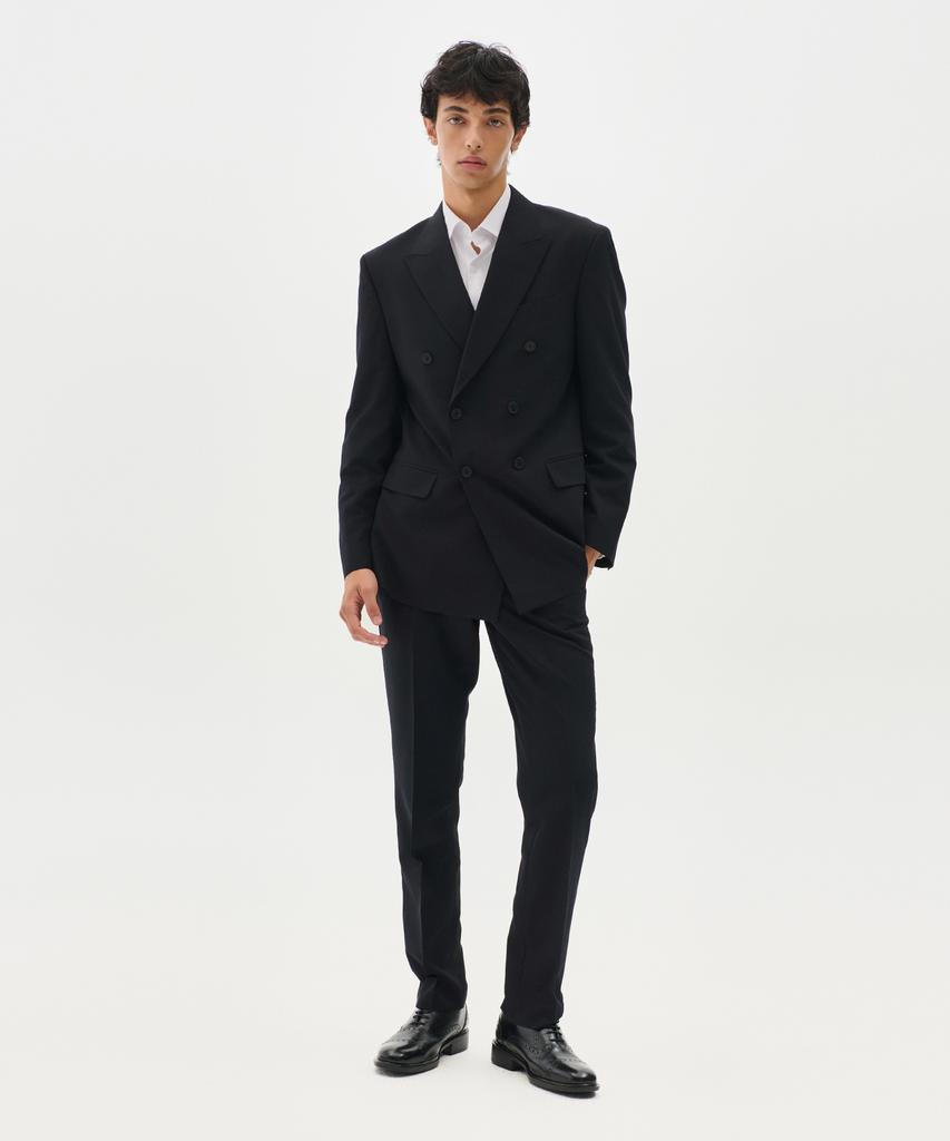 TRADCLUB Core Double-Breasted Regular Casual Setup Suit Pants (Black)
