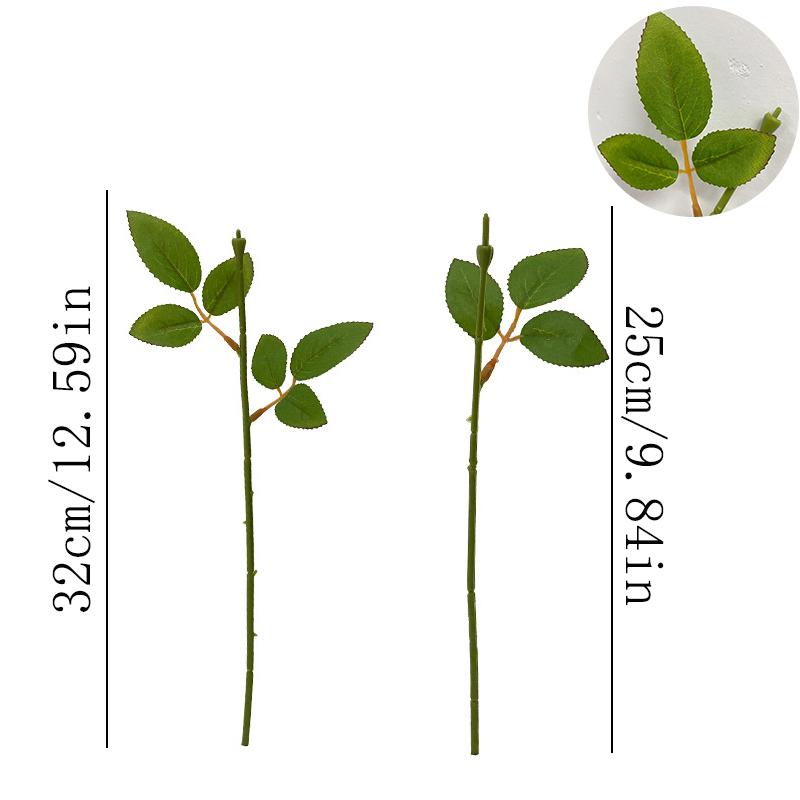 10pcs Artificial Green Flower Stem DIY Floral Material Craft Material Handmade Wire Stem Accessoies for Wedding Home Decor