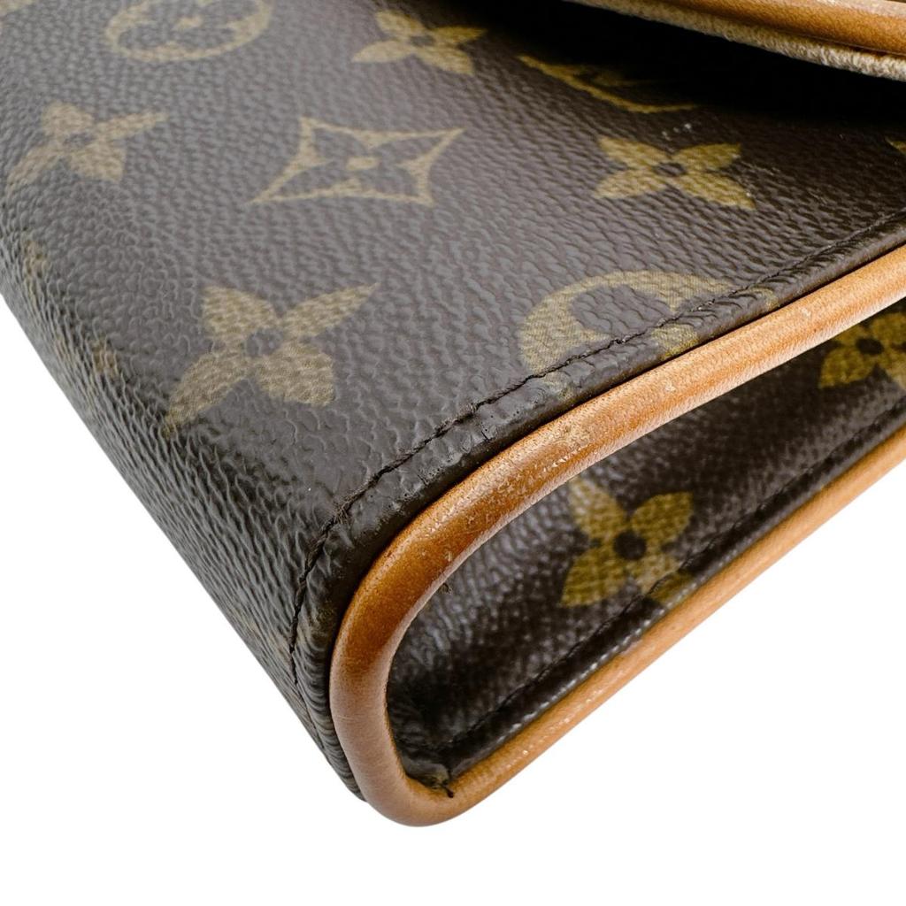 LOUIS VUITTON Monogram Florentine Waist bag Pochette Monogram canvas Brown Used