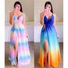 Summer Women Slip Dresses Sexy Ladies Long Skirt Split Female Dress