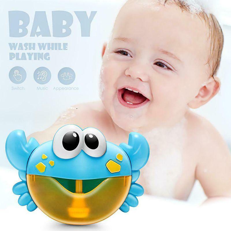 Adorable Red Plastic Cartoon Crab Baby Bath Toy With Music And Bubble Fun Machine