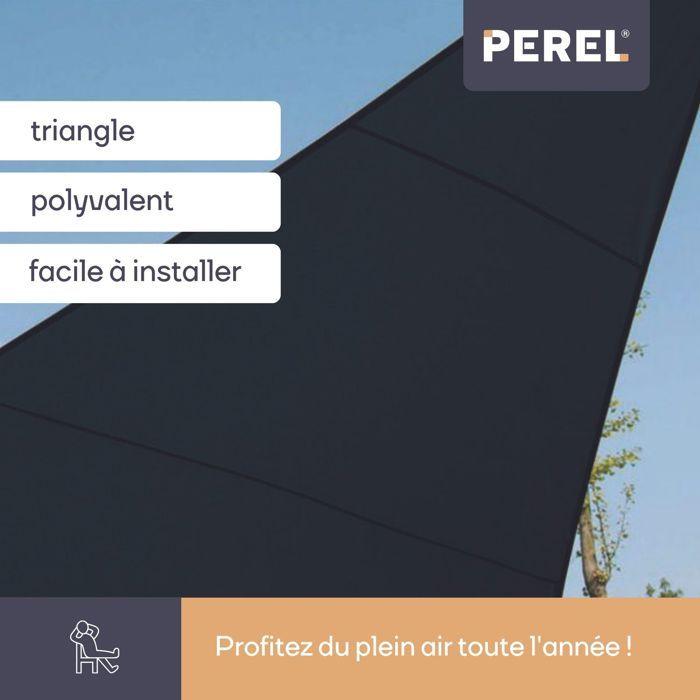 Voile solaire perméable - triangle - 5 x 5 x 5 m - couleur: anthracite