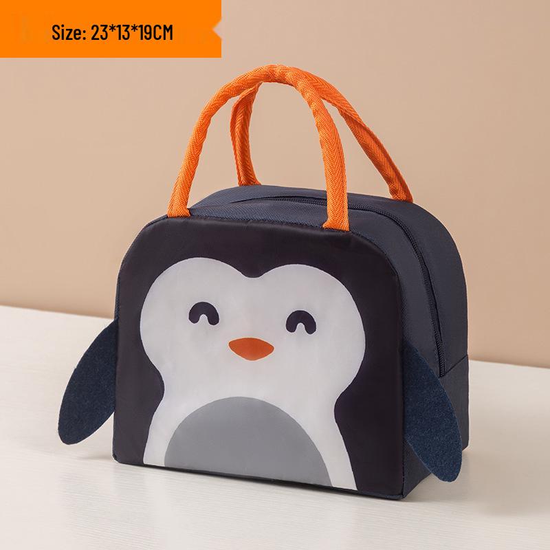 Stylish Cartoon Insulated Lunch Tote - Large Aluminum Foil Liner for Work, Picnics, Kids.