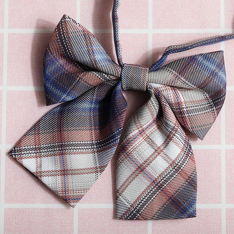 Jk Japanese Plaid Korean Version Of Collar Flower Graduate Female Collar Flower College Wind Streamer Jk Bow Shirt Accessories Sailor Suit