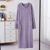 Moda inverno donna camicie da notte abito jacquard abito da notte sciolto tinta unita flanella ispessita indumenti da notte vestiti per la casa