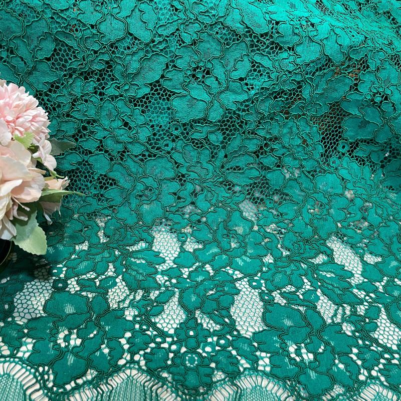 Lace Fabric 150x150cm for Dresses Clothes Sewing White Blue Hollowed-out Plain Cloth Heavy Press Yarn Three-dimensional Mesh