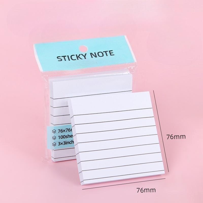 100PCS Sticky Notes - 5-Color Memo Pads, Tearable for Office, Home & School, Perfect for Holidays & Gifting