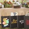 10pcs Black Kraft Paper Gift Bags with Handles Perfect for Retail Shopping, Party Favors, and Gift Packaging - Eco-Friendly Reusable Gift Totes