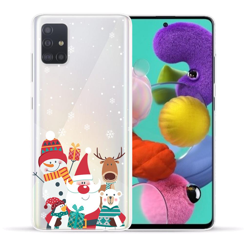 Elk Merry Christmas Silicone Case For Samsung S22 S21 Ultra S20 Fe Plus A53 A73 A52 A72 A51 A71 A22 A12 A32 A50 A33 A13 Cover