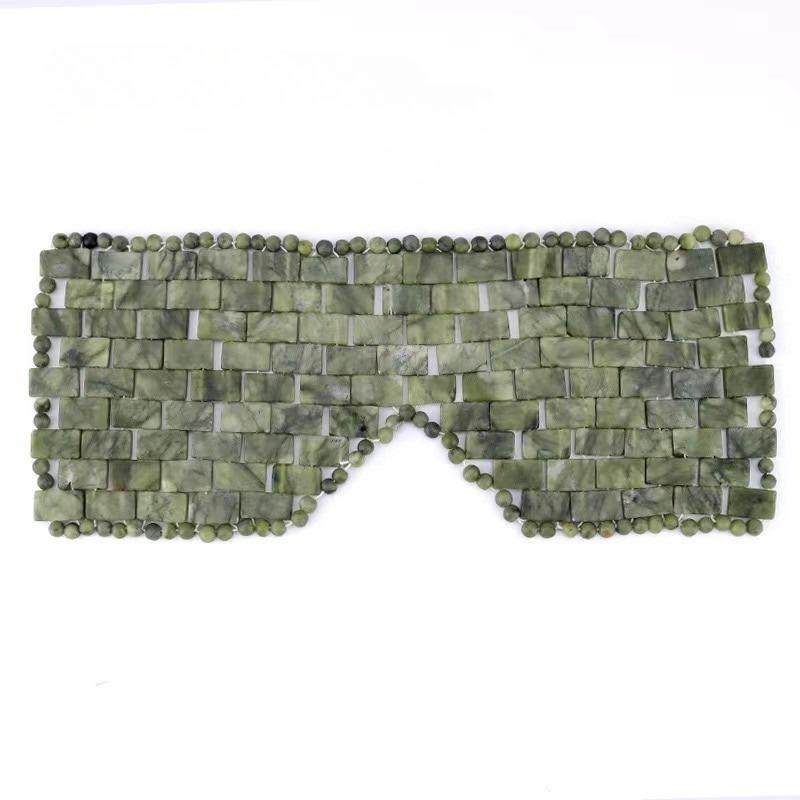 

Натуральная нефритовая маска для лица и глаз, массажный инструмент для терапии горячими/холодными камнями, домашний салон красоты, спа-салон, уход за кожей, косметический массажер