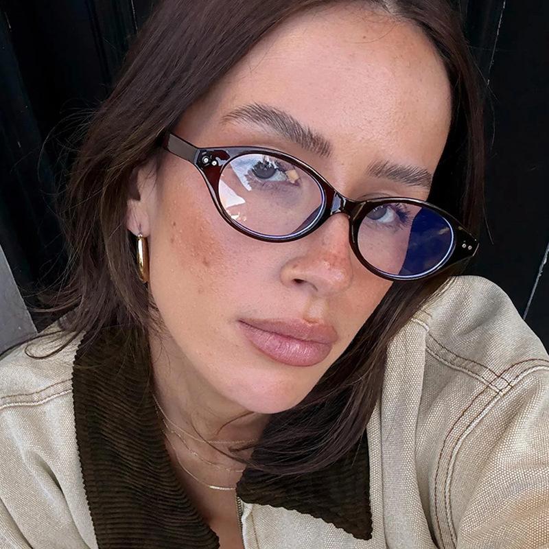 Fashion rice nail nerd sunglasses new sunglasses small frame cat eye UV protection women sun