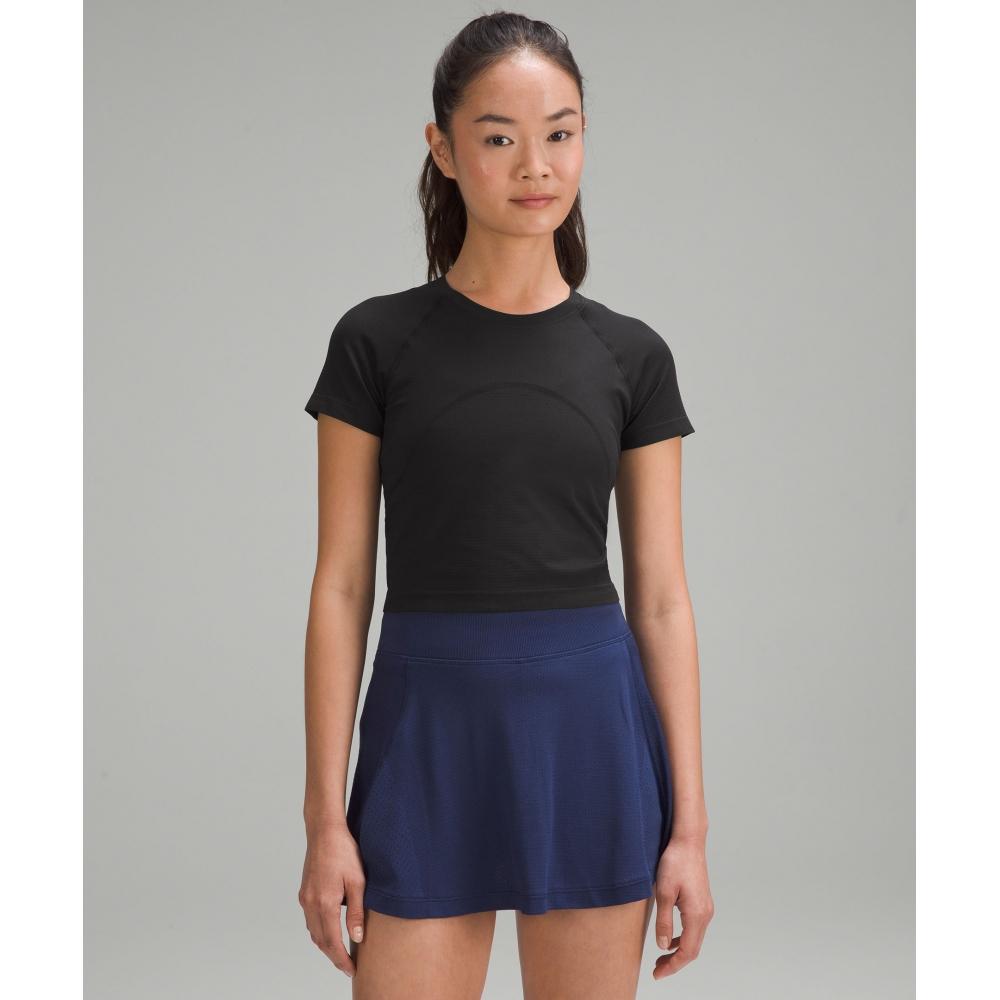 

Lululemon Swiftly Tech Cropped Short Sleeve Shirt 2.0 Black Black 0