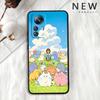 Cartoon Anime Capibala Art For Xiaomi Mi 15 14 13 13T 12 12T 12S 11 11i 11T Pro Ultra Lite 5G Black Soft Phone Case