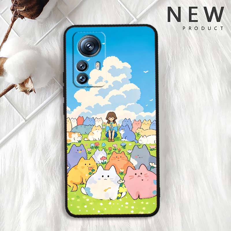 Cartoon Anime Capibala Art For Xiaomi Mi 15 14 13 13T 12 12T 12S 11 11i 11T Pro Ultra Lite 5G Black Soft Phone Case