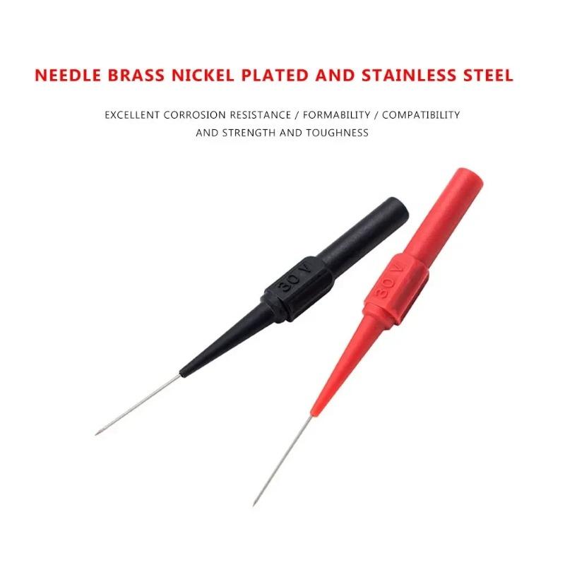 Test Lead Extention Back Piercing Needle Tip Probes Autotools Automotive Kit Machine 10Pcs Diagnostic Tools Multimeter