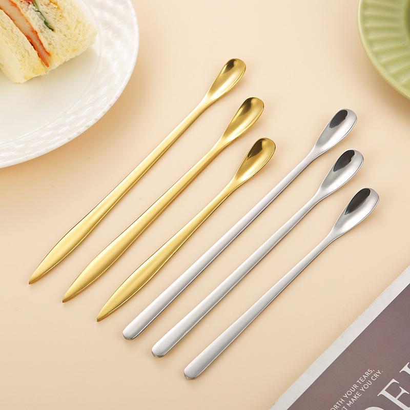 Korean Gold Stainless Steel Multi-Purpose Small Spoon for Coffee, Tea, and More