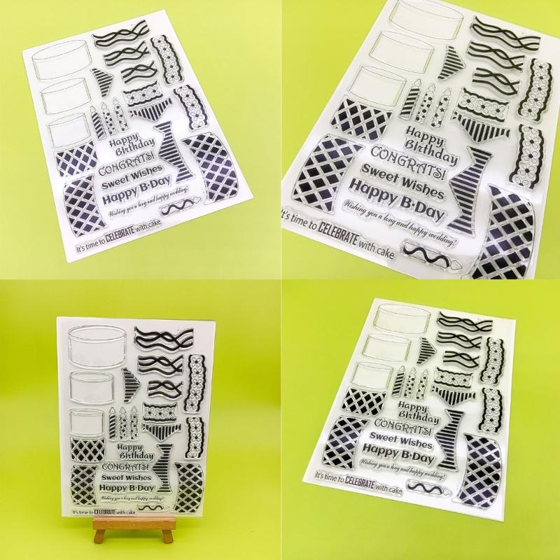 1 Sheet Clear Stamp Transparent Seal Stamp Card Making 3D Scrapbooking Paper Crafting Stamps Handmade Crafts Supplies