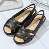 Fashion Soft Sole Non Slip Shallow Mouth Flat Shoes Lightweight Breathable Women Shoes New Women's Summer Hollow Out Wedges Sandals