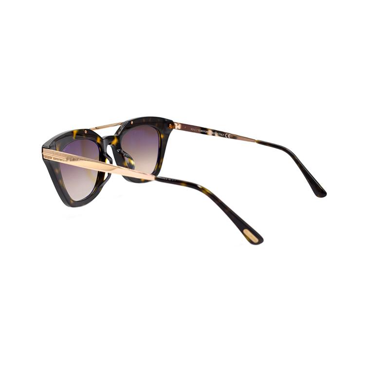 TF Elegancka Nowoczesna Seria Okulary Przeciwsłoneczne z Podwójnym Mostkiem FT0575-F Okulary Przeciwsłoneczne w Stylu Pilot Unisex Okulary Przeciwsłoneczne TF575-F-52G