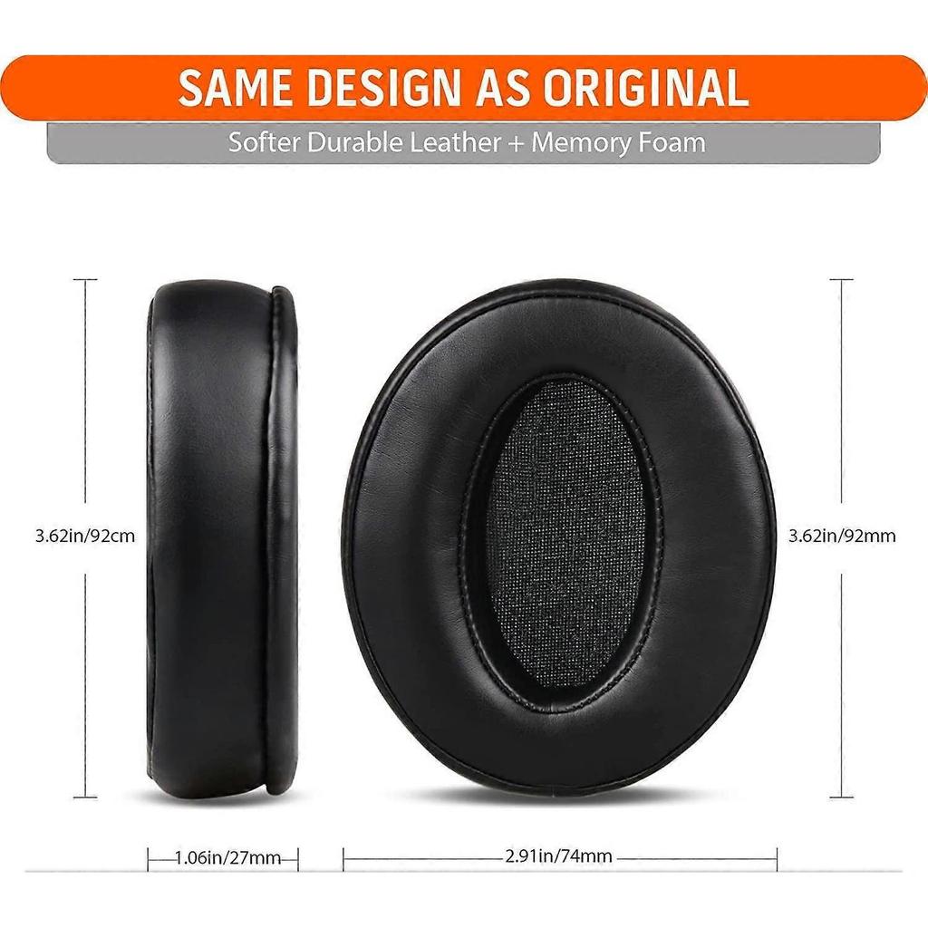 Replacement Ear Pads Cushions for Sennheiser HD4.50BT HD4.50BTNC HD4.40BT, Headset Ear Pads with Durable Leather and Comfortable Sponge - Black