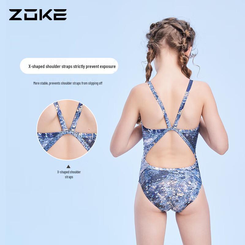 ZOKE Girls' One-Piece Athletic Training Swimsuit