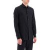 Emporio Armani Solid Color Button-Down Long Sleeve Shirt Men Shirts Midnight-Blue 3R1C86-1K0DZ-F9B5