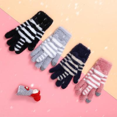 Touch Screen Gloves Produced By Gloves, New Winter Style, Cute Cartoon Warm Gloves for College Students, White-collar Beauty