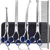 6.5-inch Pet Grooming Set: 4-Piece Baby Head Scissors & Fine-Tooth Comb