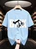 2026 New Pure Cotton Tshirt Bmx Bmx Rider Stunt Print Crew Neck Short Sleeve Casual Top