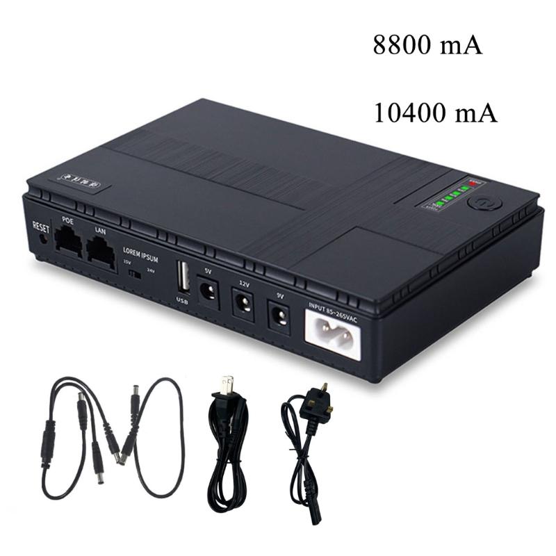 Uninterruptible Power Supply 5V 9V 12V Mini UPS Battery Backup Large Capacity for CCTV Camera Modems Router Equipment