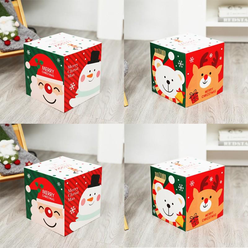 Gift Box with Christmas Ornaments: Snowman & Santa Patterns, Christmas Tree Skirt