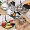 Folding Stainless Steel Dish Dryer, Roll Dish Dryer, Shelf, Kitchen Sink Holder, Organizer