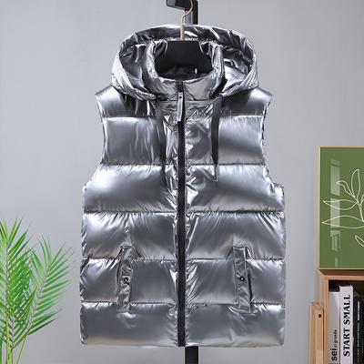 Mode Weste Herren Daunen Baumwolle Pferdejacke Trend Herbst und Winter Schultern Große Größe Verdickt Warm Oberbekleidung Arbeitskleidung Jacke